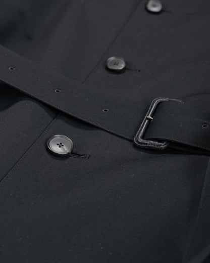 Auralee Wool Max Canvas Coat Black