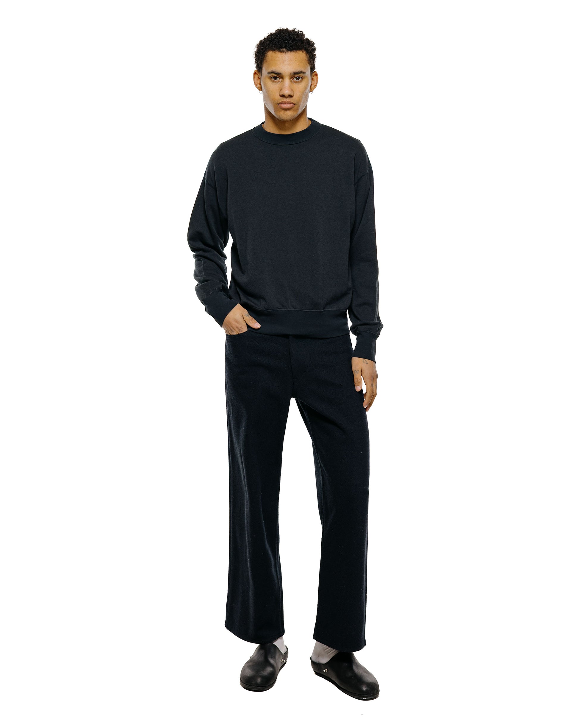 Auralee High Twist Light Sweat PO Ink Black