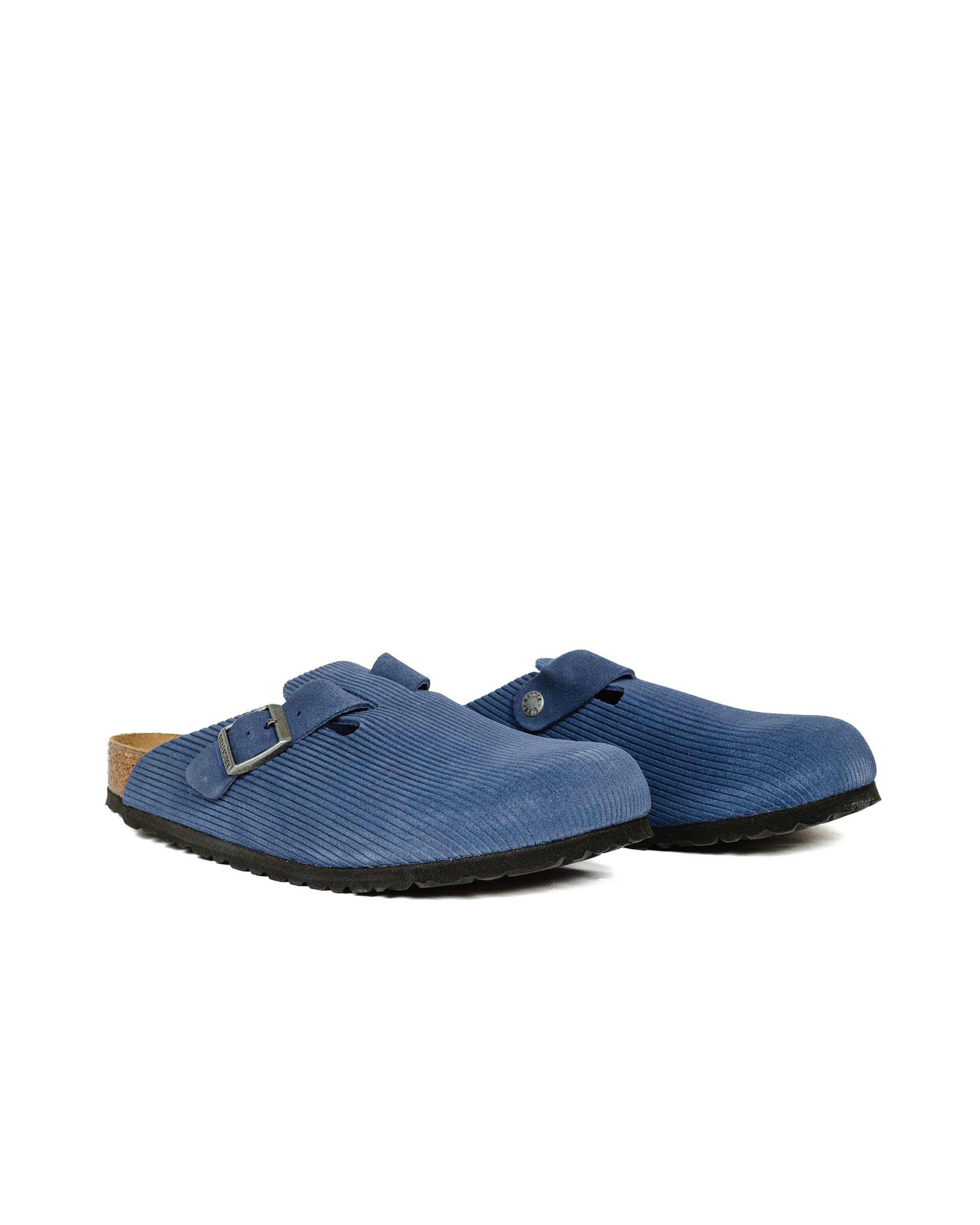 Birkenstock Boston Indigo Blue Suede Corduroy side