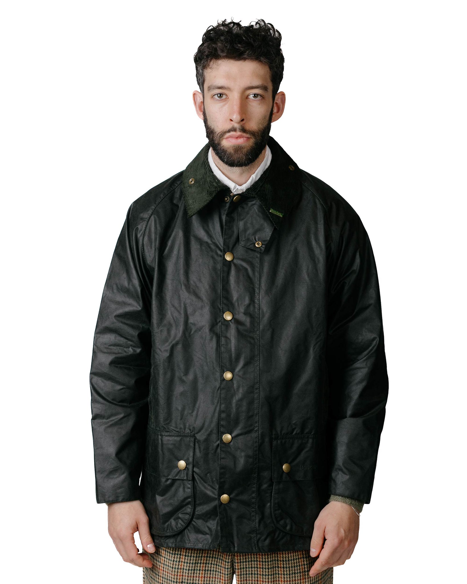 Barbour 40th Anniversary Beaufort Wax Jacket Sage Model Front