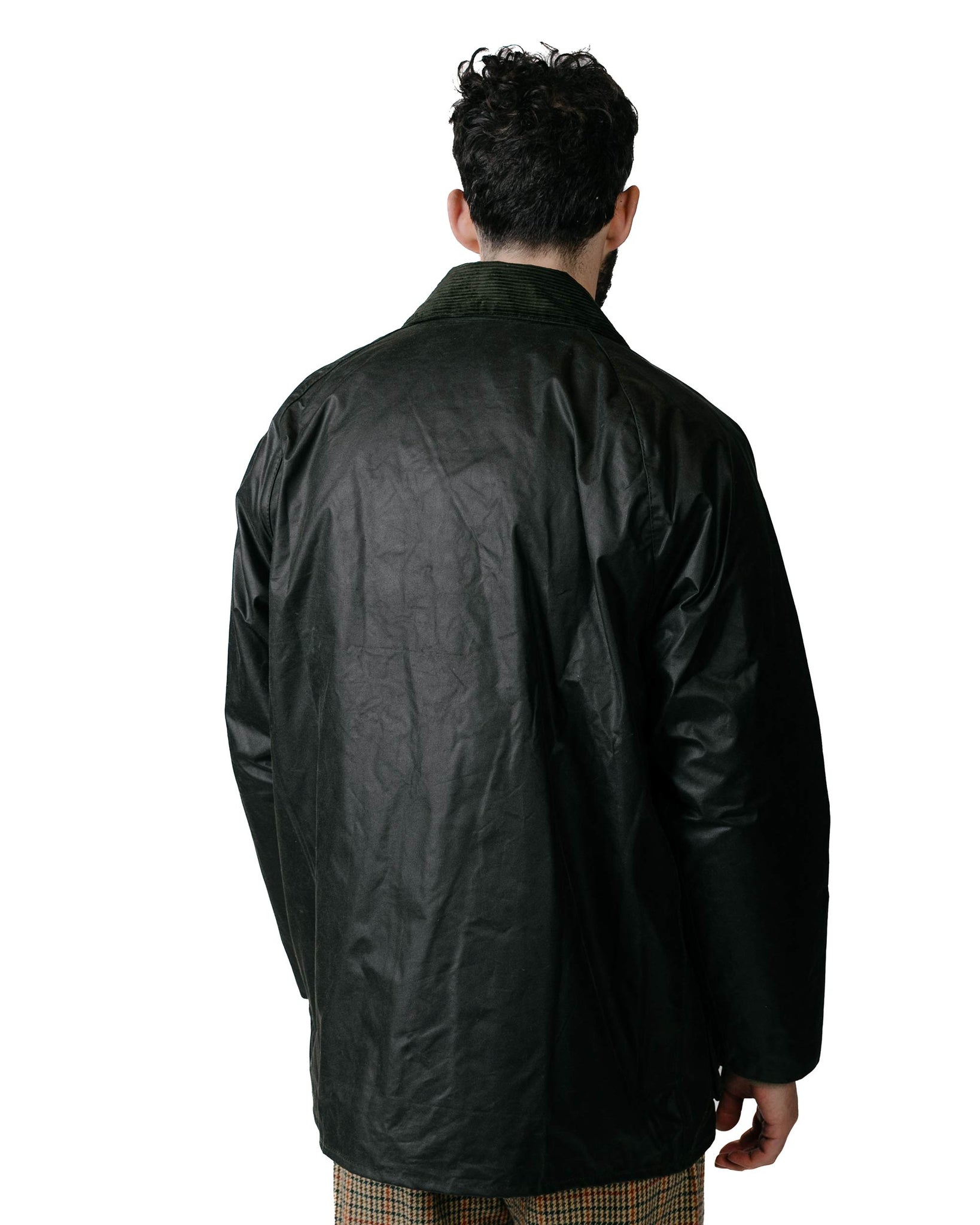 Barbour 40th Anniversary Beaufort Wax Jacket Sage Model Back