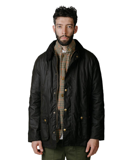 Barbour Ashby Wax Jacket Olive Model Front