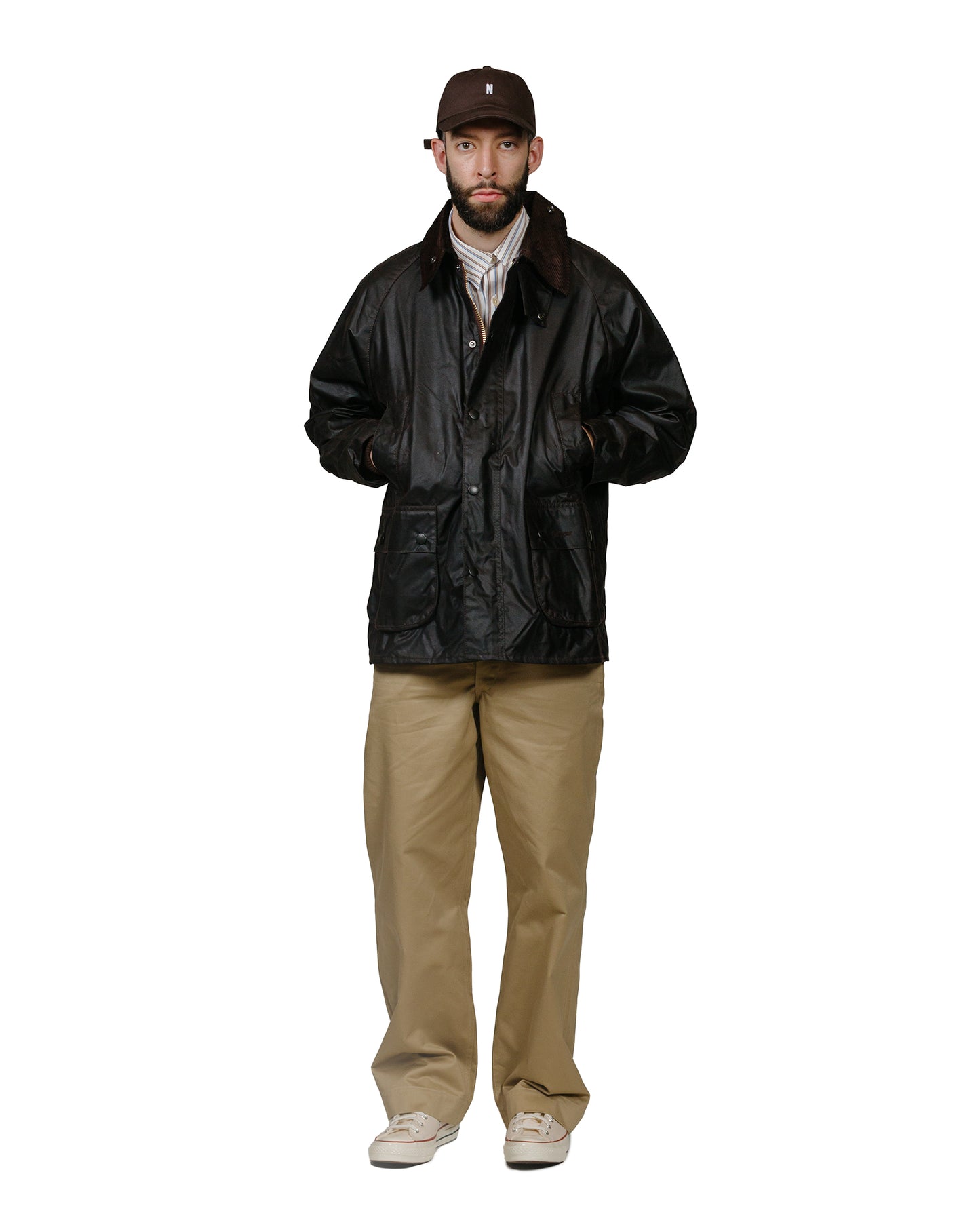 Barbour Beaufort Wax Jacket Rustic model full