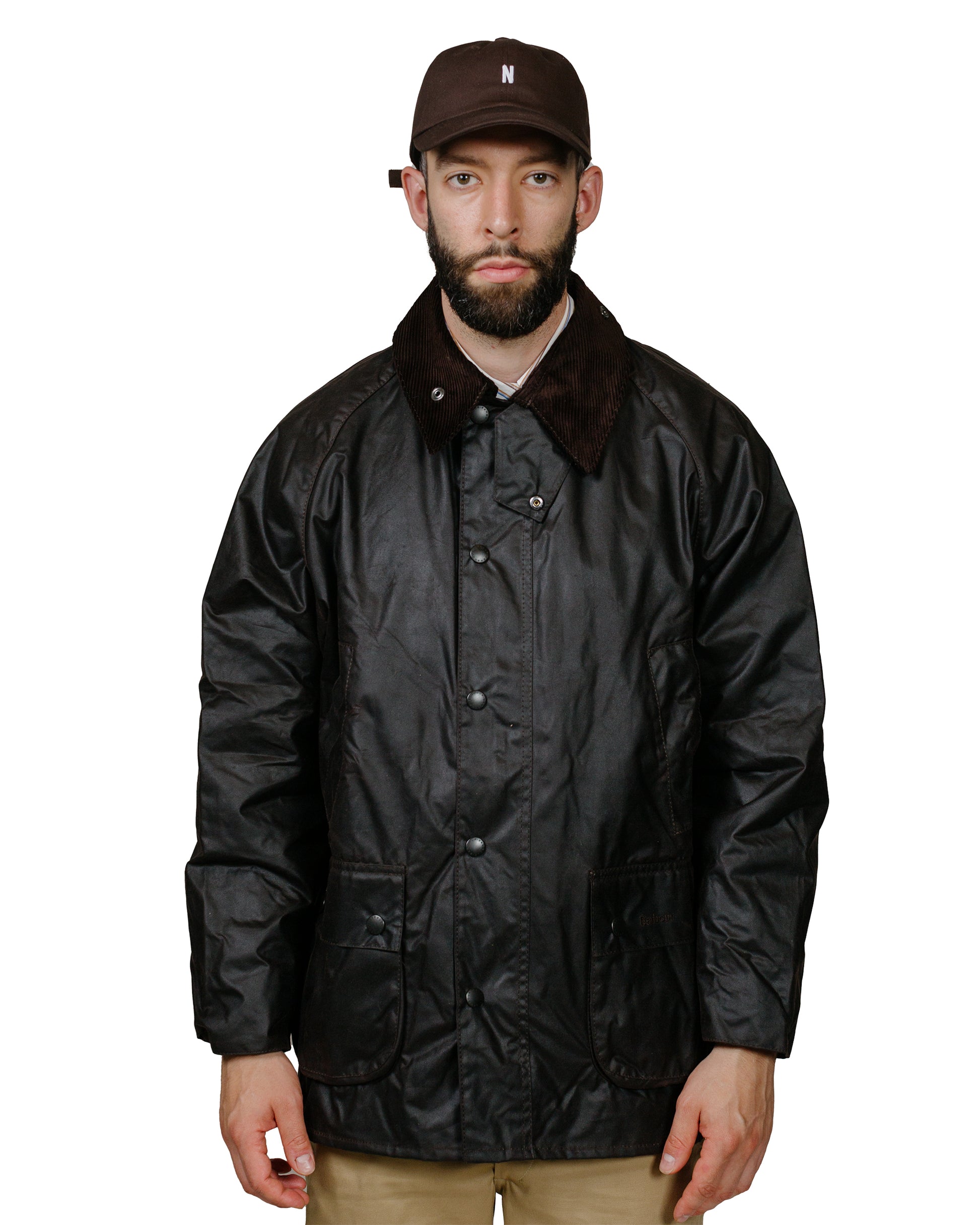 Barbour Beaufort Wax Jacket Rustic model front