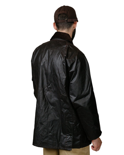 Barbour Beaufort Wax Jacket Rustic model back