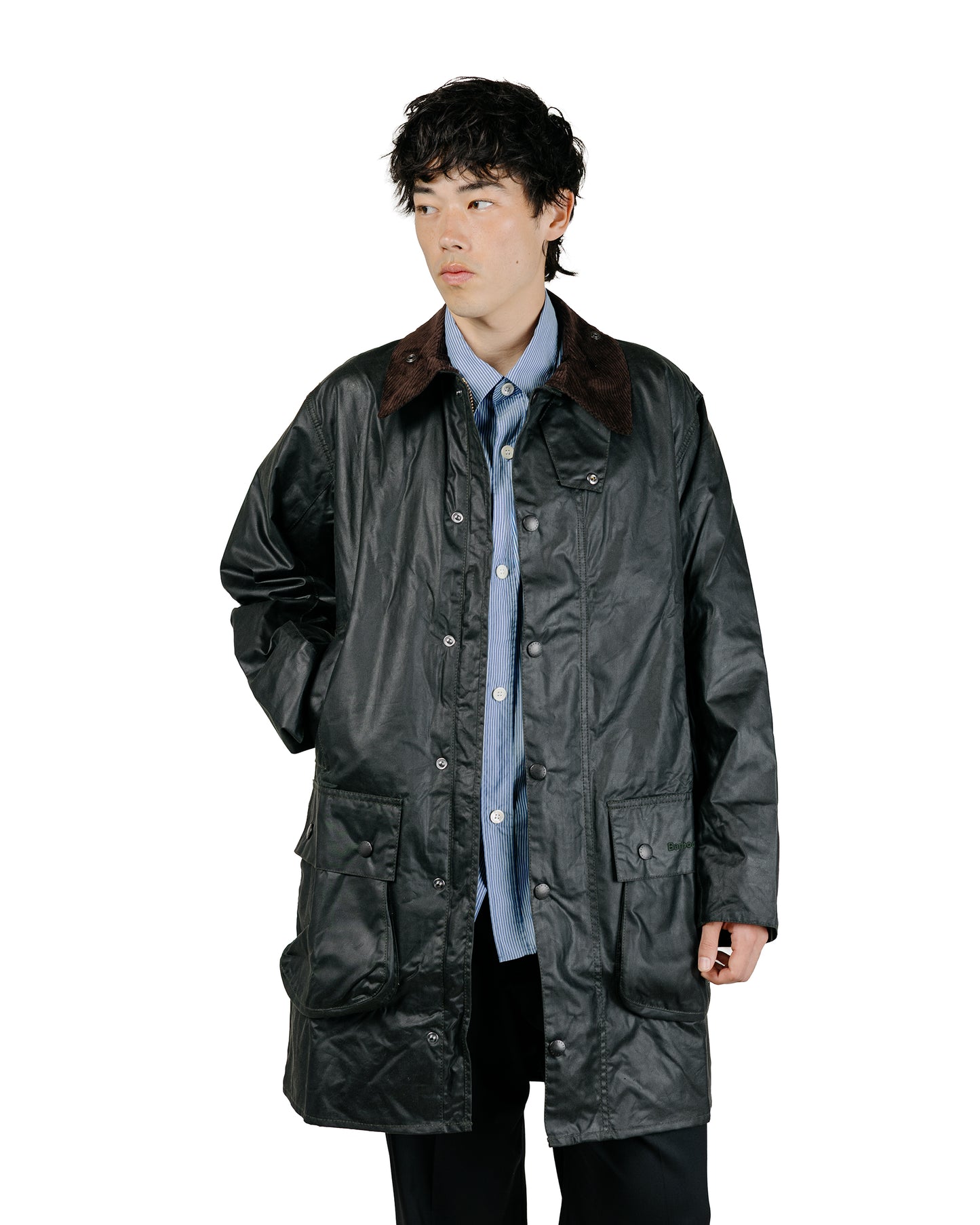 Barbour Border Wax Jacket Sage