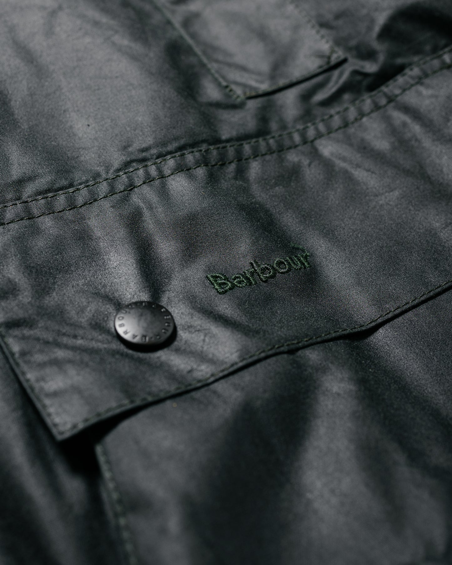 Barbour Border Wax Jacket Sage