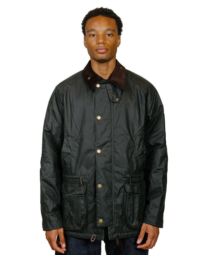 Barbour Modified Beaufort Waxed Jacket Sage model front