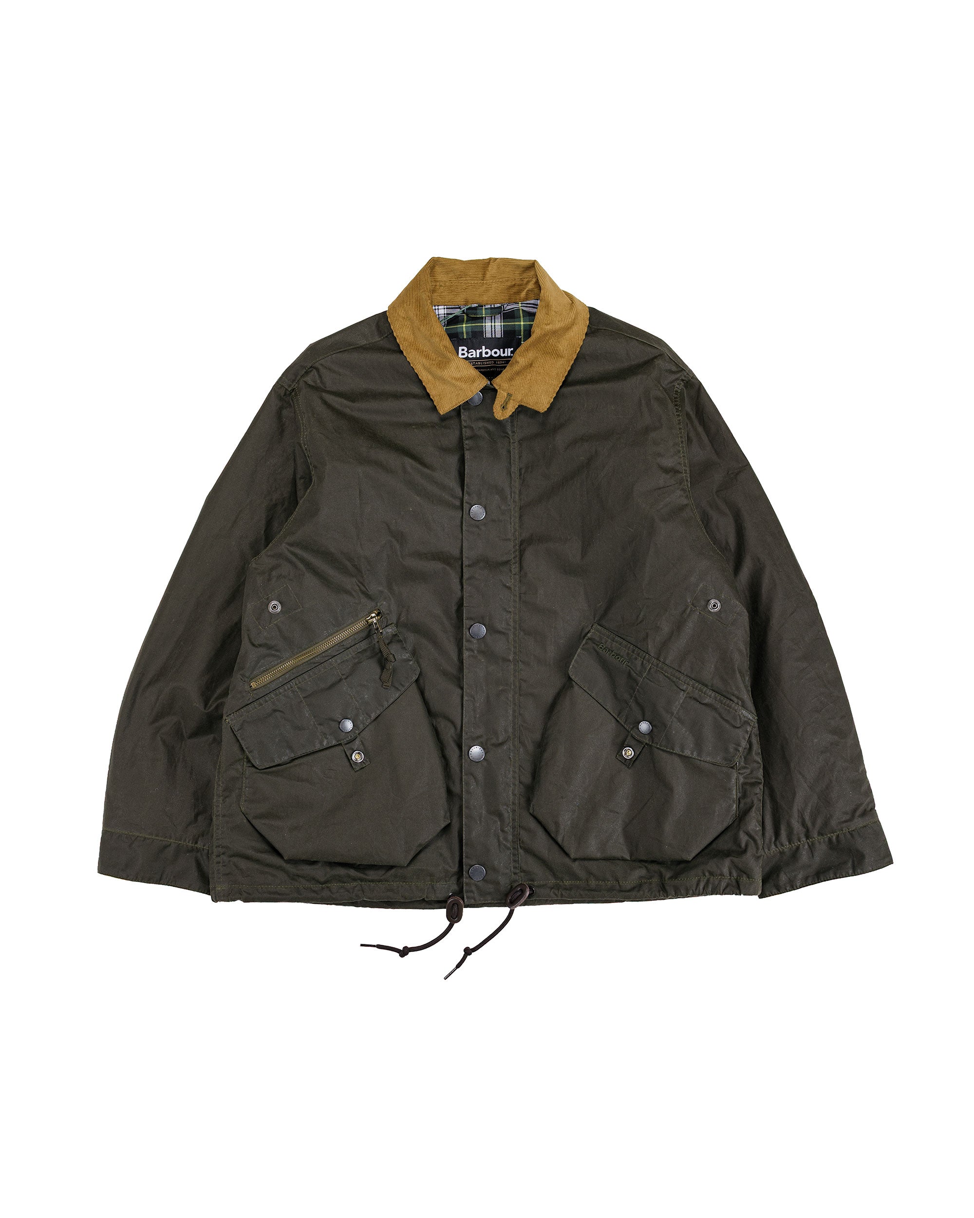 Barbour WAXED COTTON HOOD フード sage 3ワラント Barbour Waxed Cotton Hood Sage