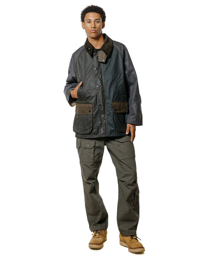 Barbour Patchwork Bedale Wax Jacket Sage Multi