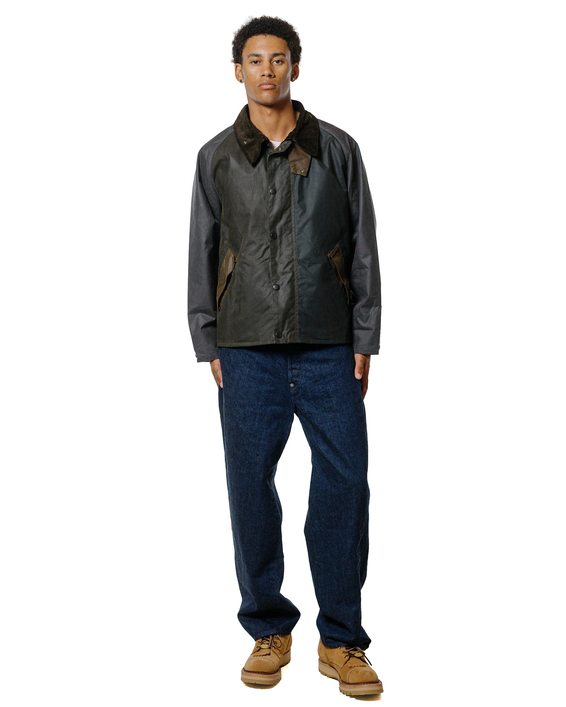 Barbour Patchwork Transport Waxed Jacket Sage Multi