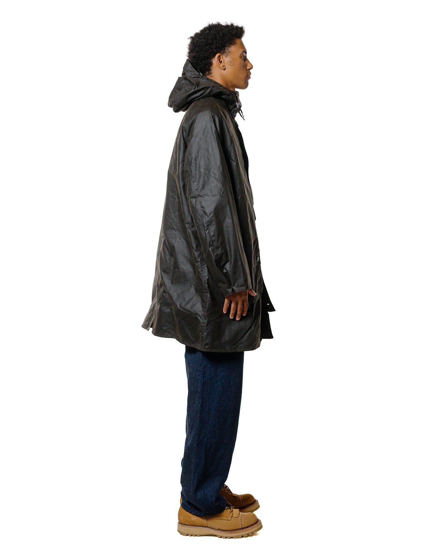 Barbour Solway Trench Waxed Coat Archive Olive