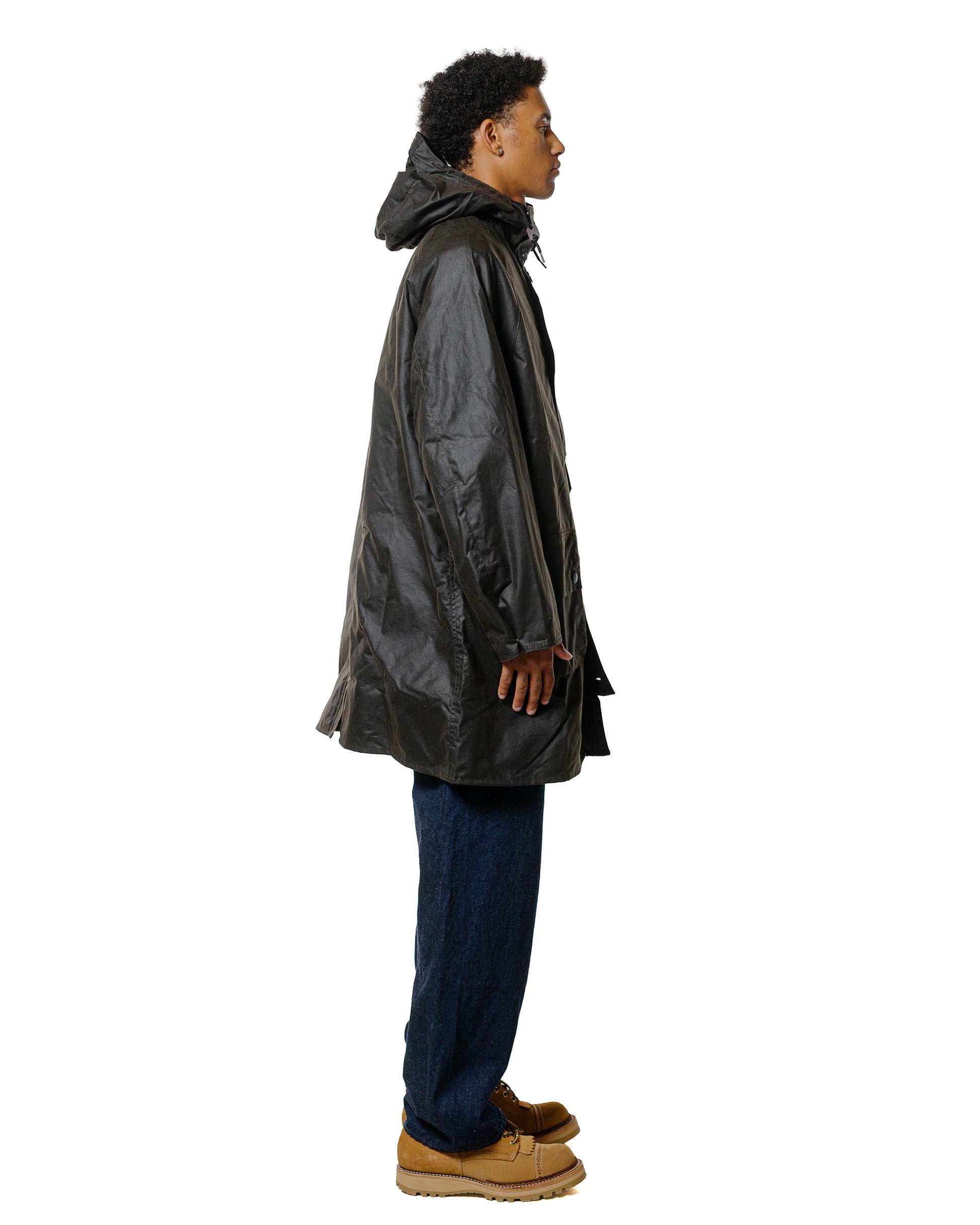 Barbour Solway Trench Waxed Coat Archive Olive