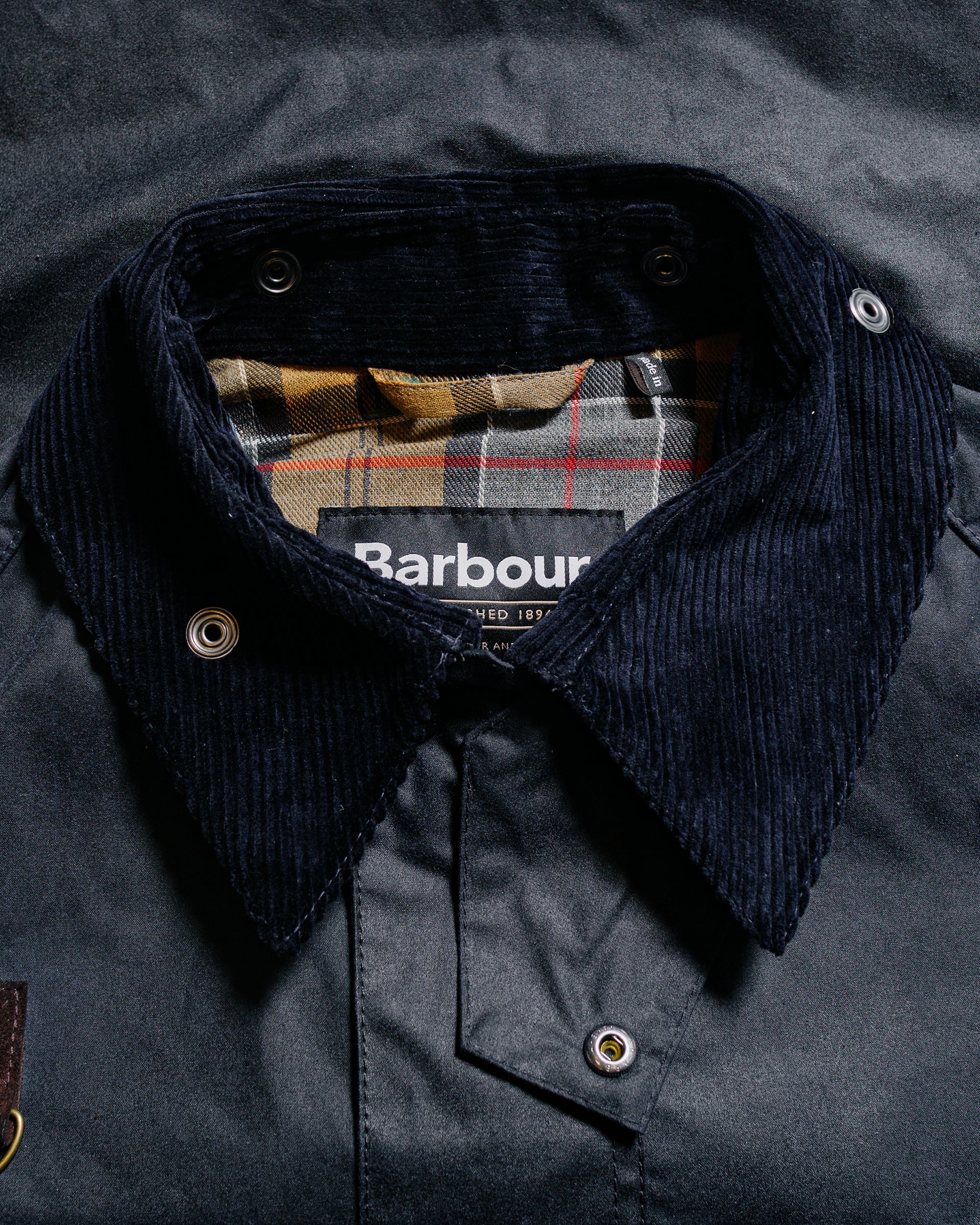 Barbour Spey Wax Jacket Navy