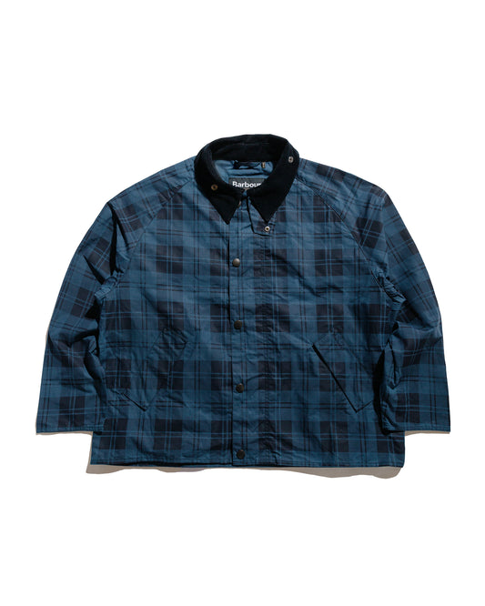 Barbour Transport Check Casual Jacket Navy Check