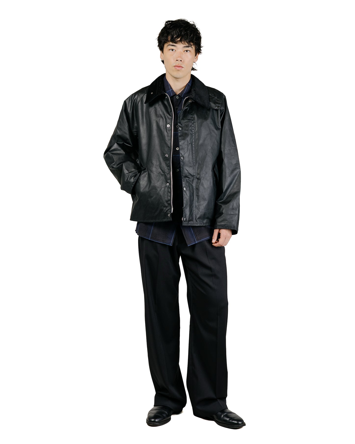 Barbour Transport Wax Jacket Black