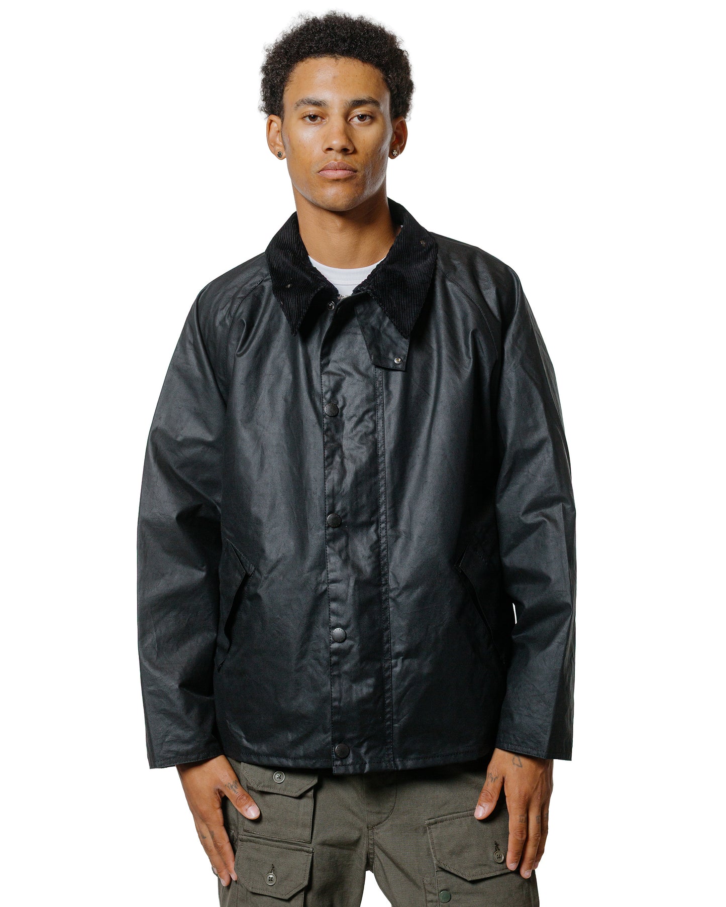 Barbour Transport Wax Jacket Black