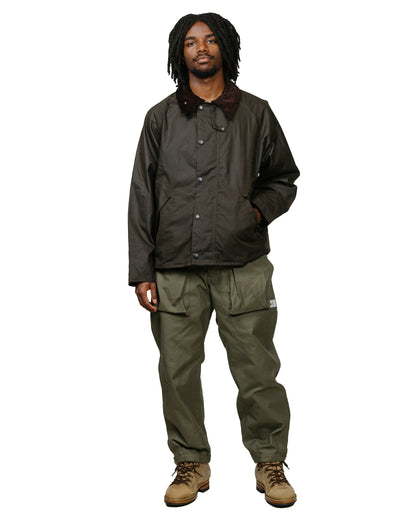 Barbour Transport Wax Jacket Olive model full