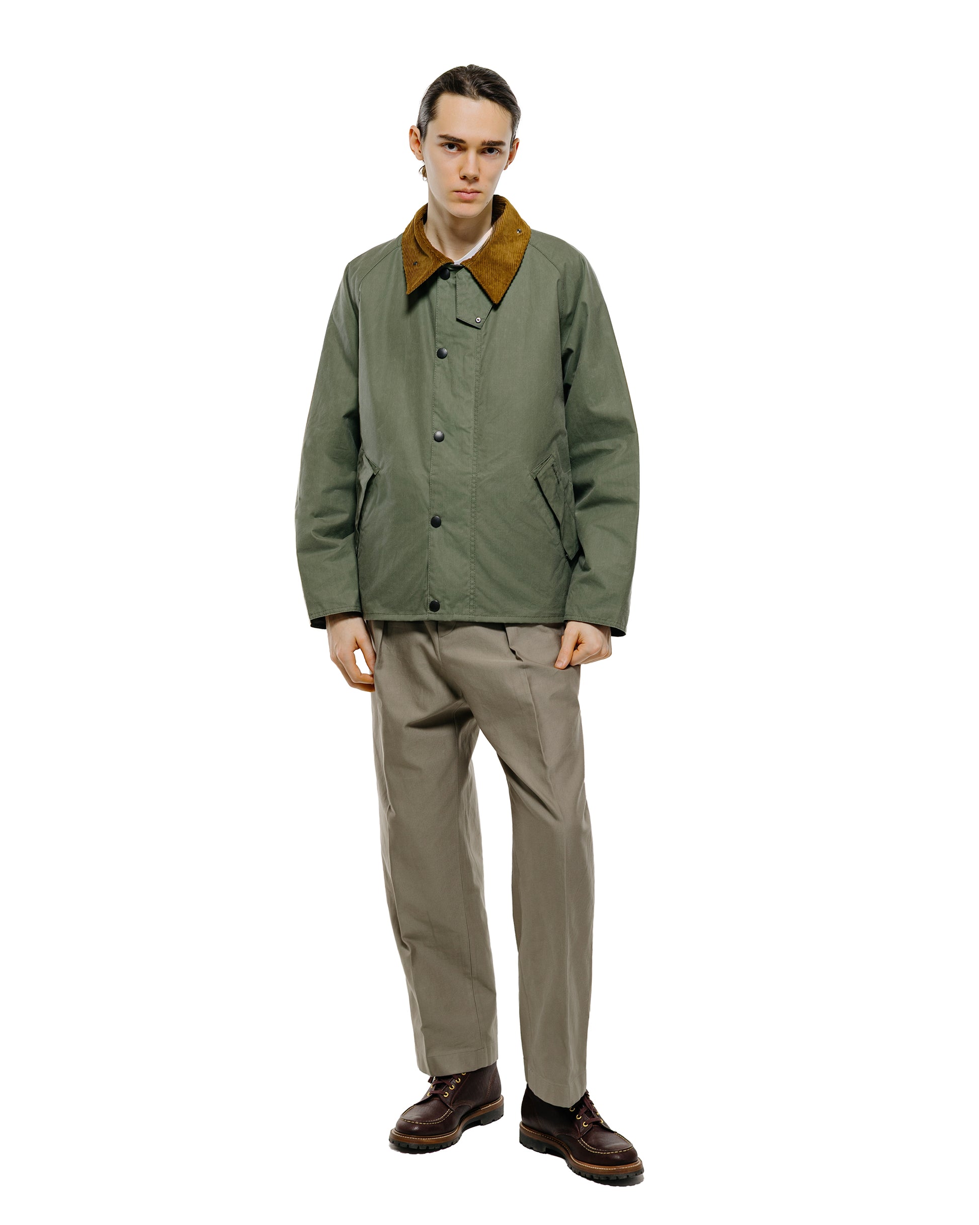 Barbour Transport Wax Jacket Light Moss