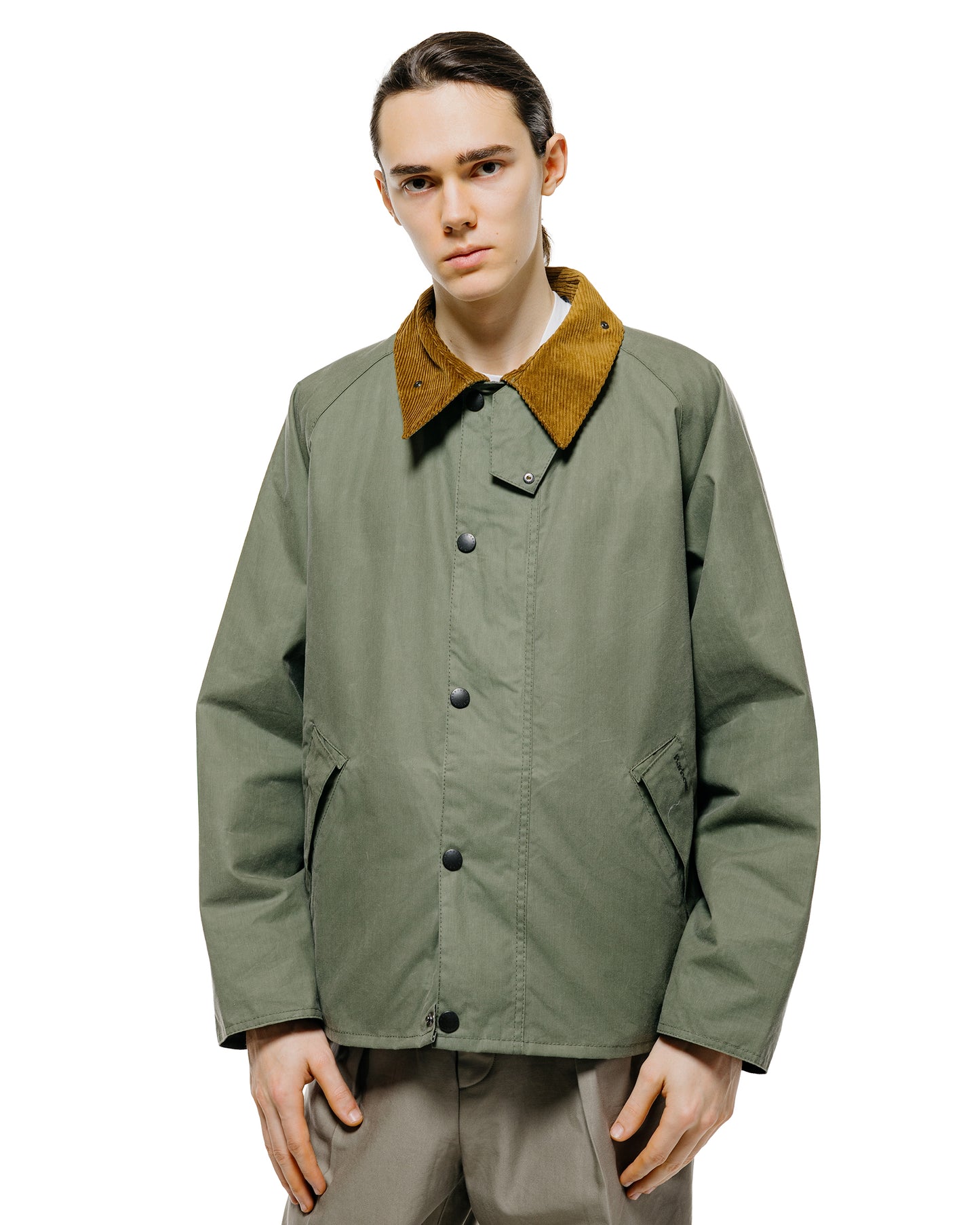 Barbour Transport Wax Jacket Light Moss