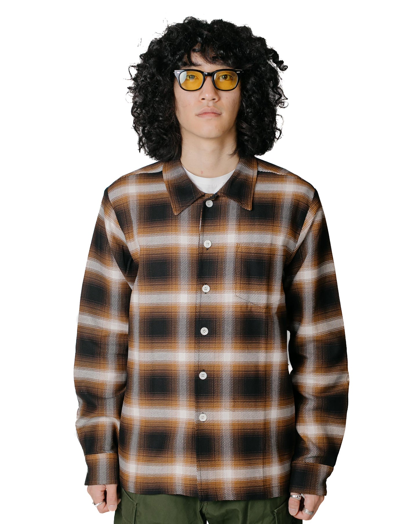 Bather Bronze Check Leisure Shirt model front