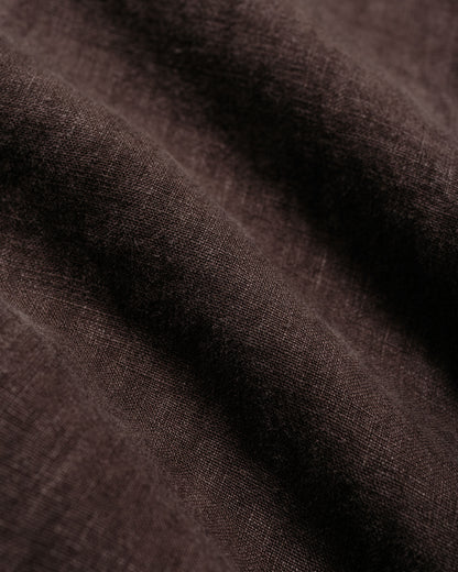 Bather Espresso Linen Camp Shirt