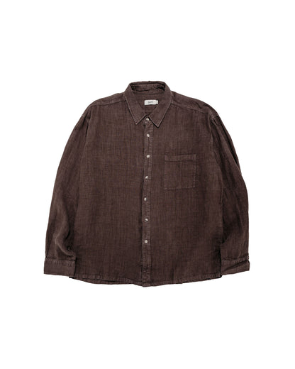 Bather Espresso Linen Leisure Shirt