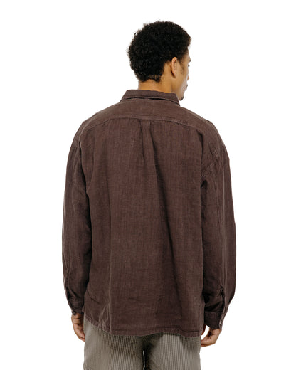 Bather Espresso Linen Leisure Shirt