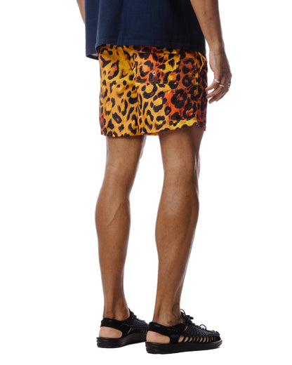 Bather Gold Leopard Swim Trunk