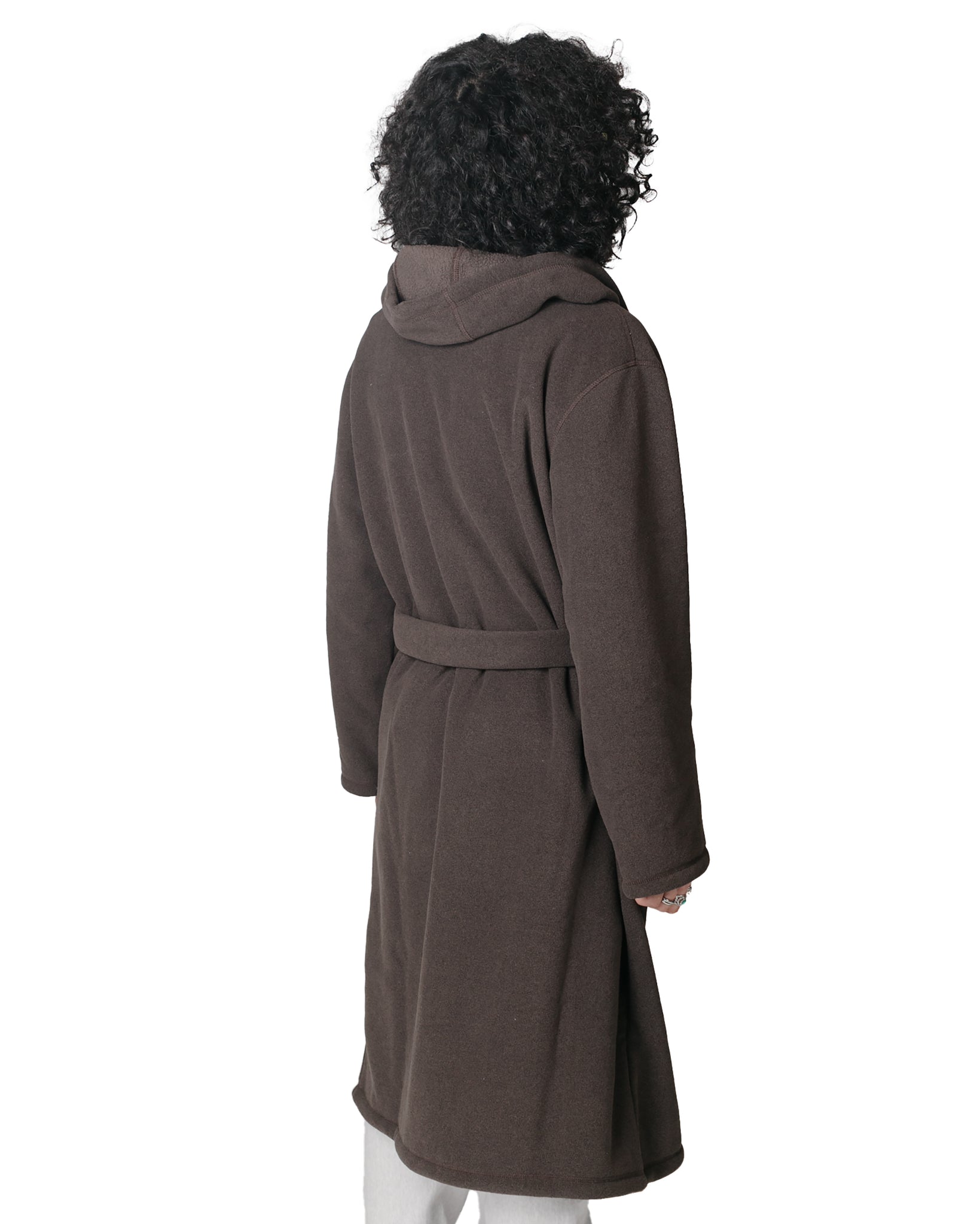 Bather Hickory Fleece Robe Model Back
