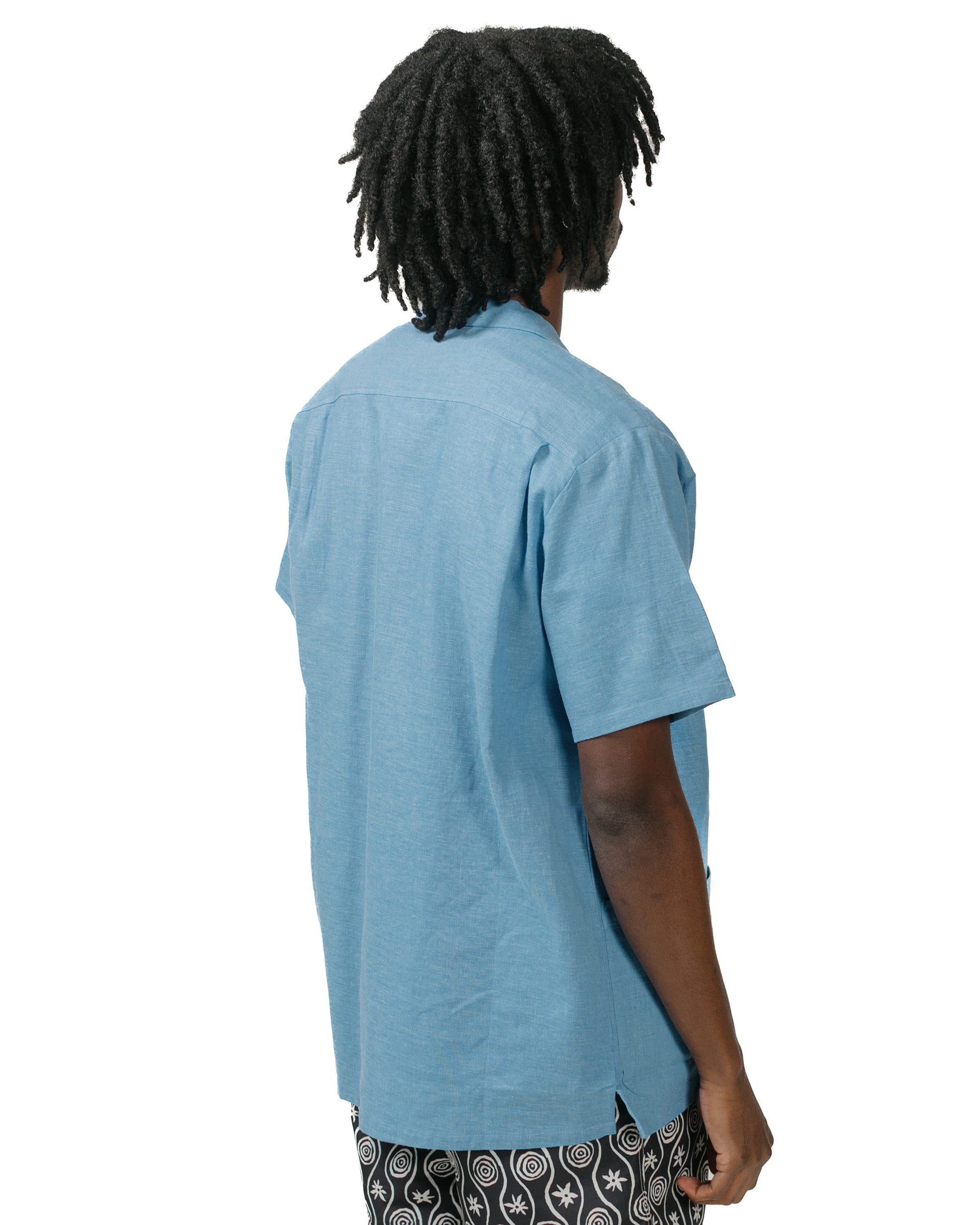 Bather Lake Linen Traveler Shirt model back