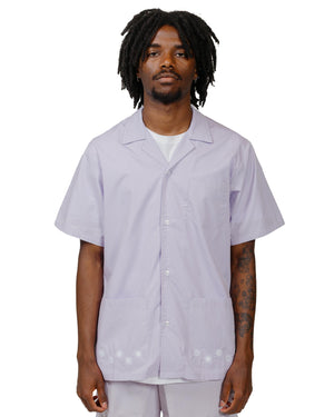 Bather Lavender Embroidered Sun Camp Shirt model front