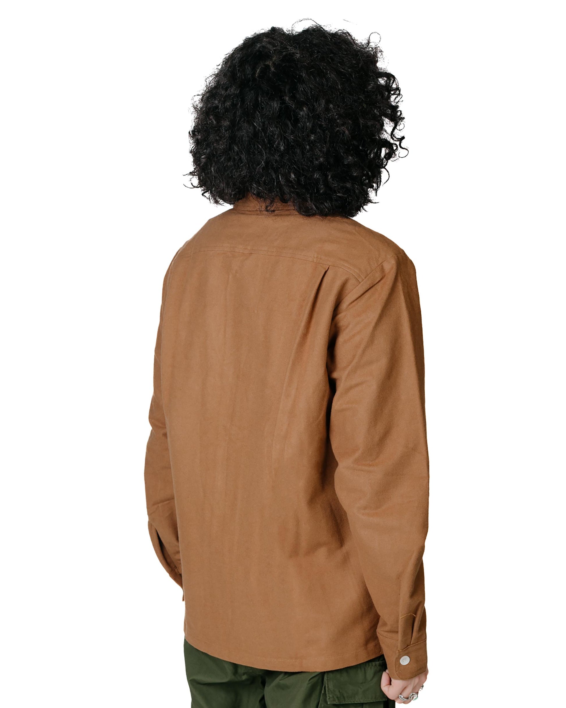 Bather Mocha Flannel Leisure Shirt Model Back