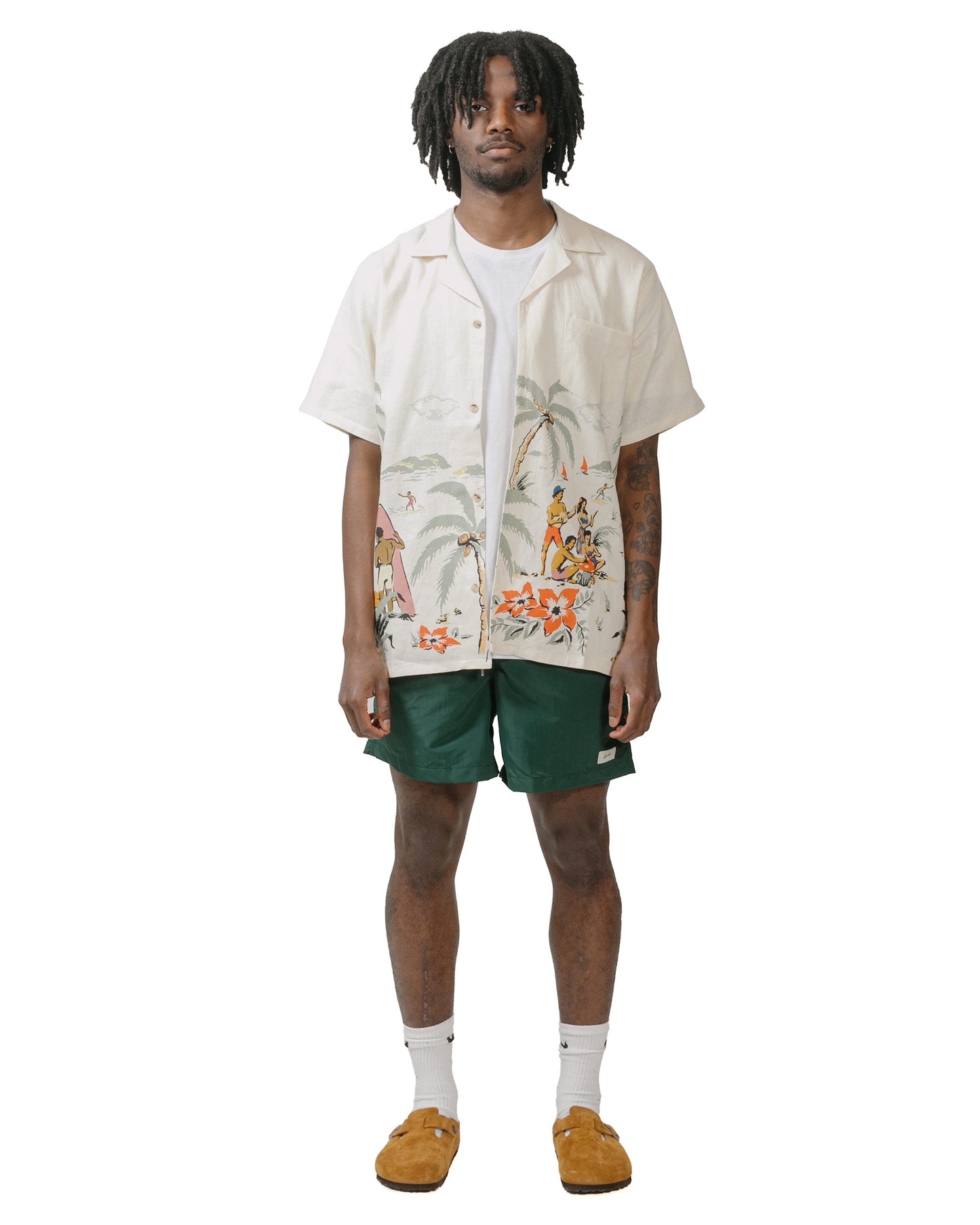 Bather Natural Trippin' Beach Camp Shirt model full