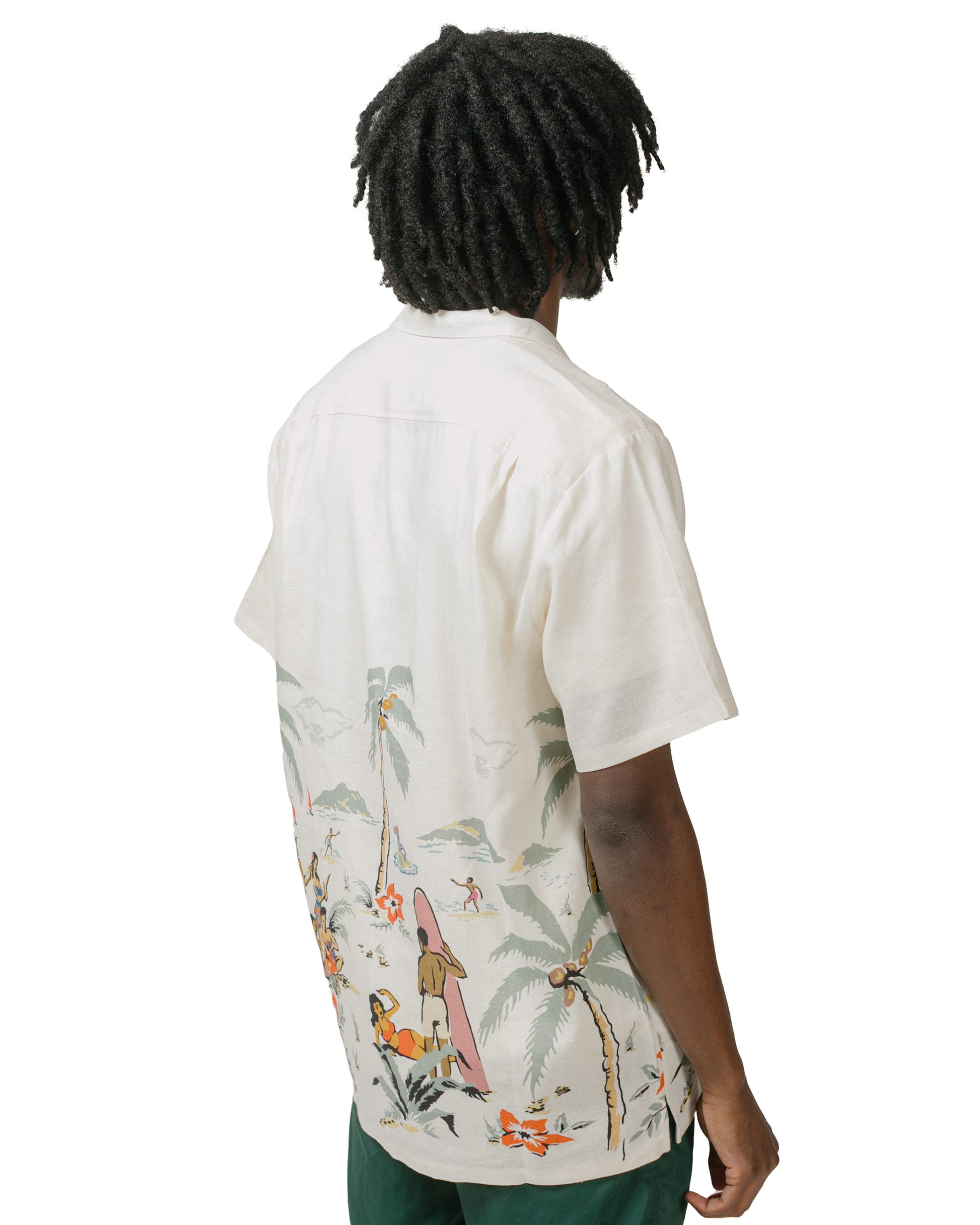 Bather Natural Trippin' Beach Camp Shirt model back