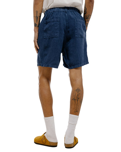 Bather Navy Linen Leisure Short