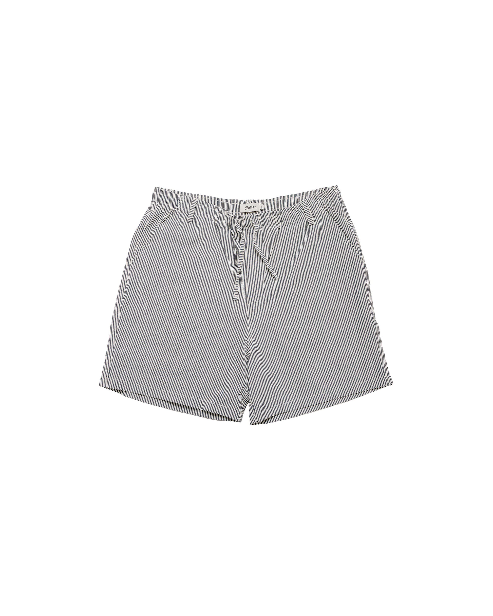 Bather Navy Pinstripe Leisure Short