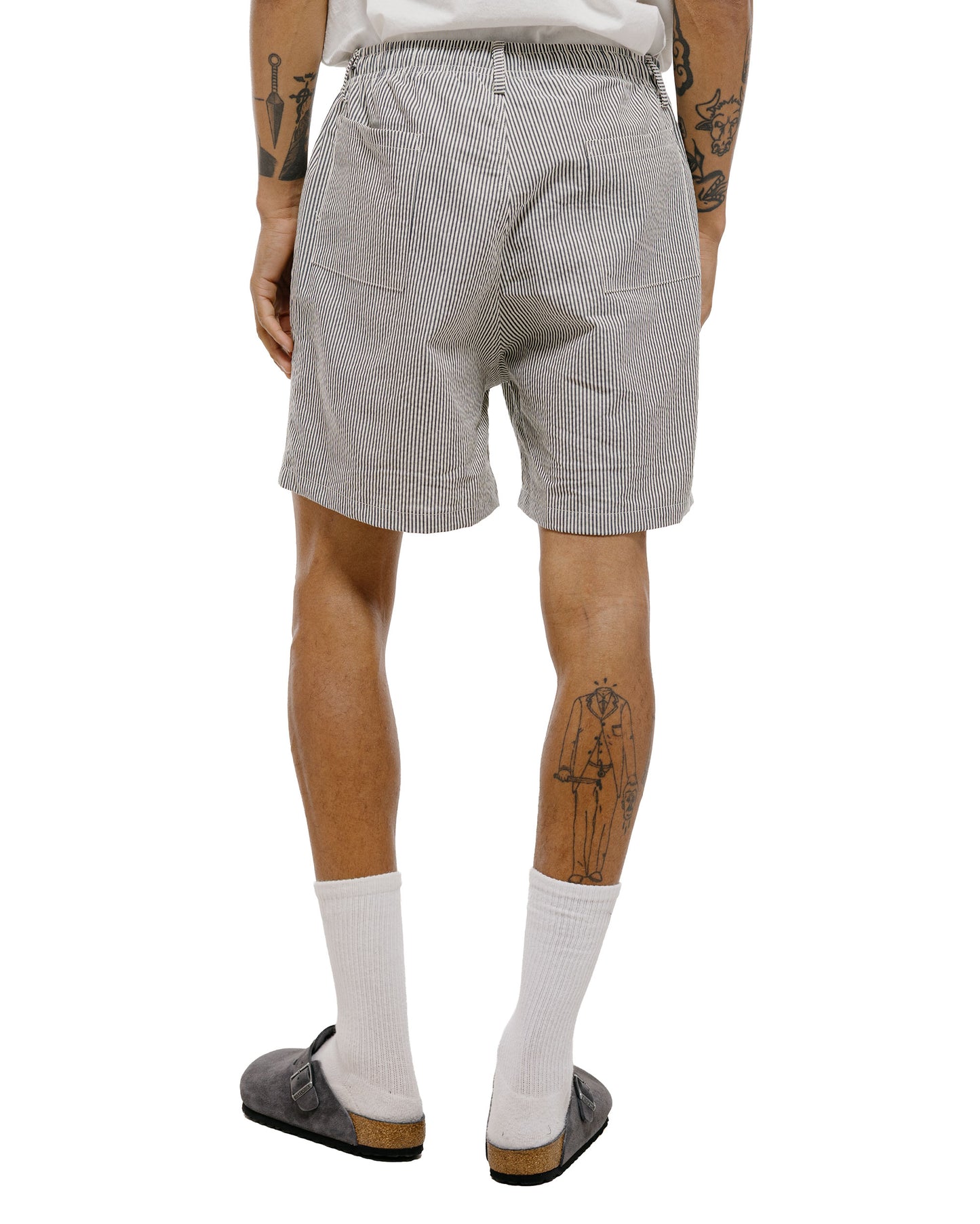 Bather Navy Pinstripe Leisure Short