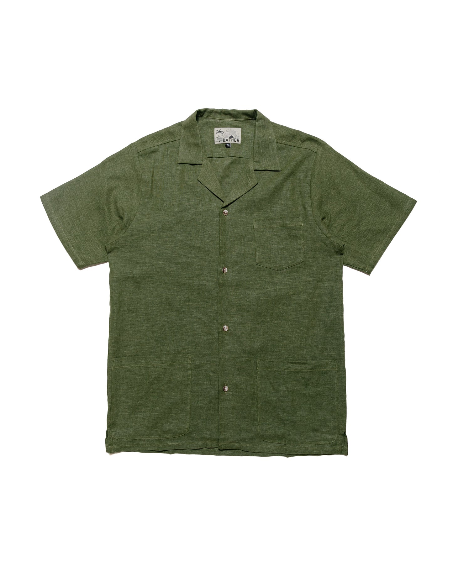 Bather Olive Linen Traveler Shirt