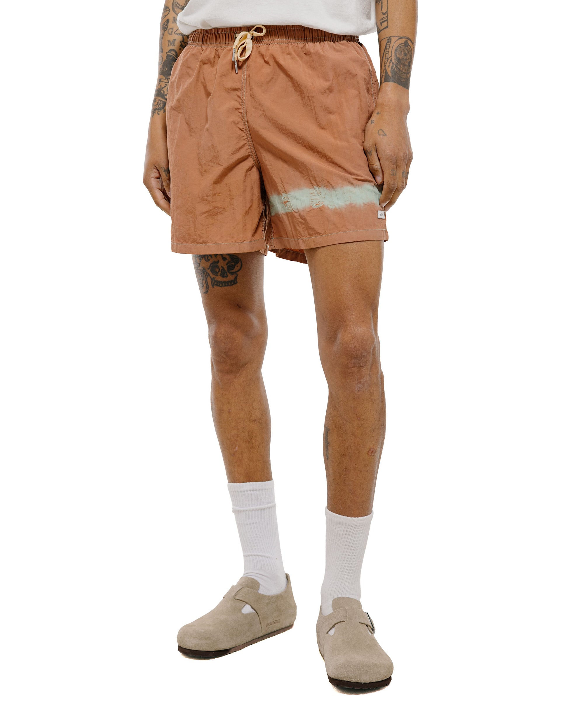 Bather Over Dyed Madder Blue Swim Trunk