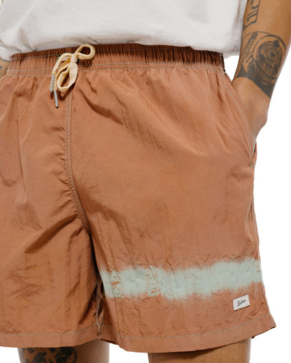 Bather Over Dyed Madder Blue Swim Trunk