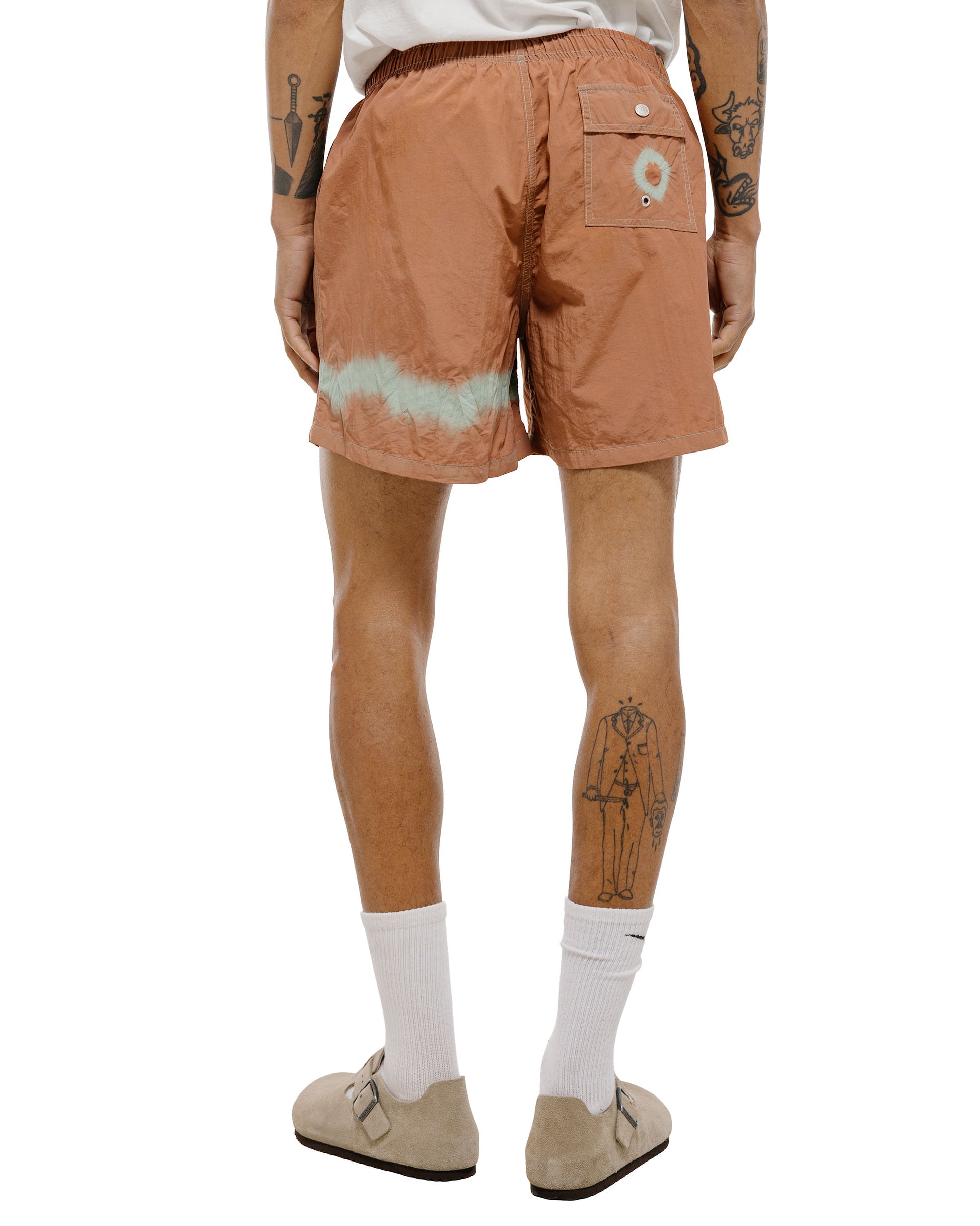 Bather Over Dyed Madder Blue Swim Trunk