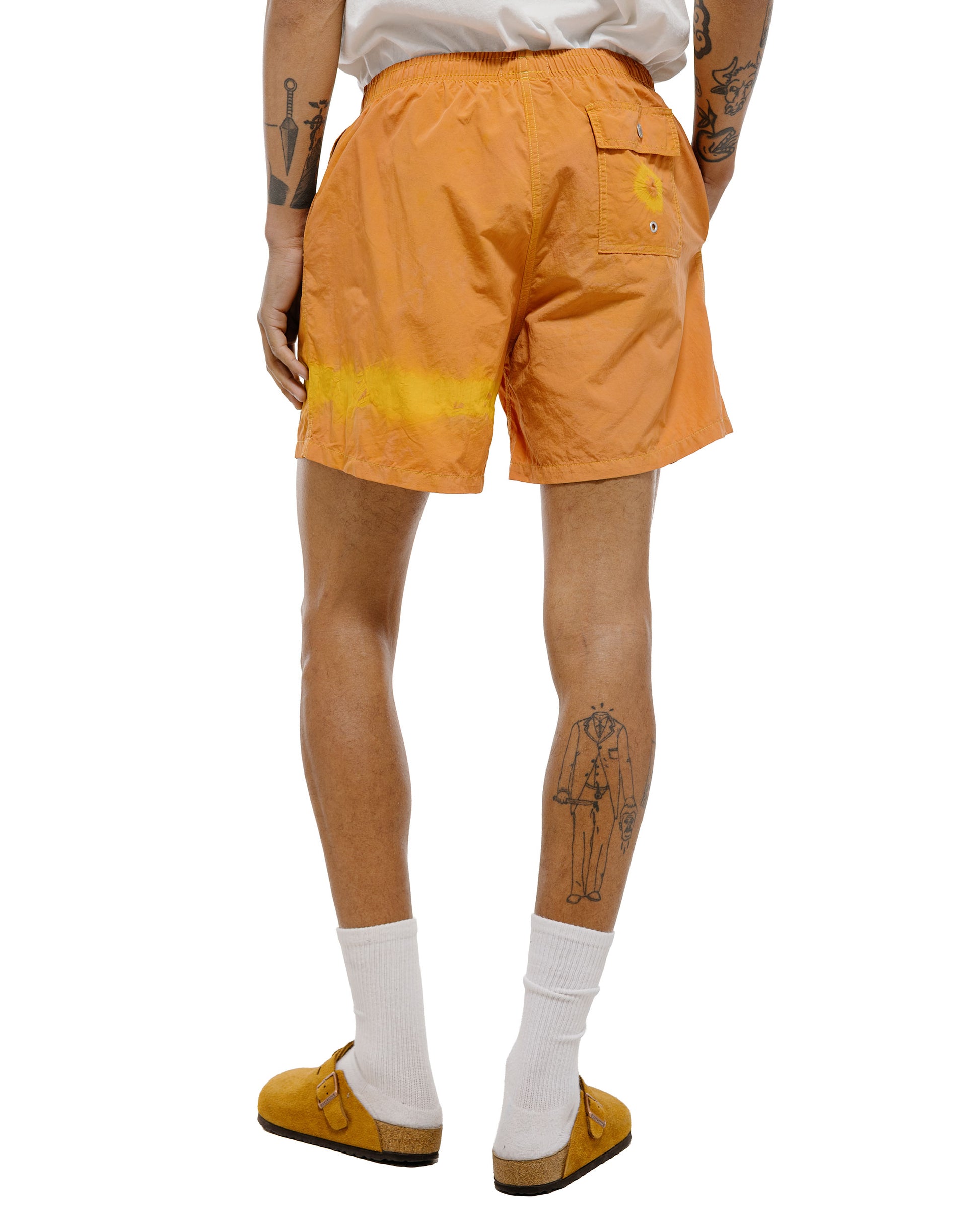 Bather Over Dyed Madder Tangerine Swim Trunk