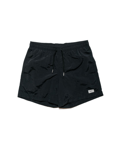 Bather Solid Black Swim Trunk