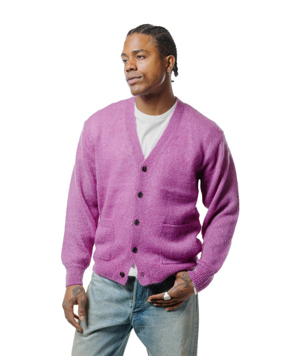 Batoner Pure Mohair V Cardigan Purple