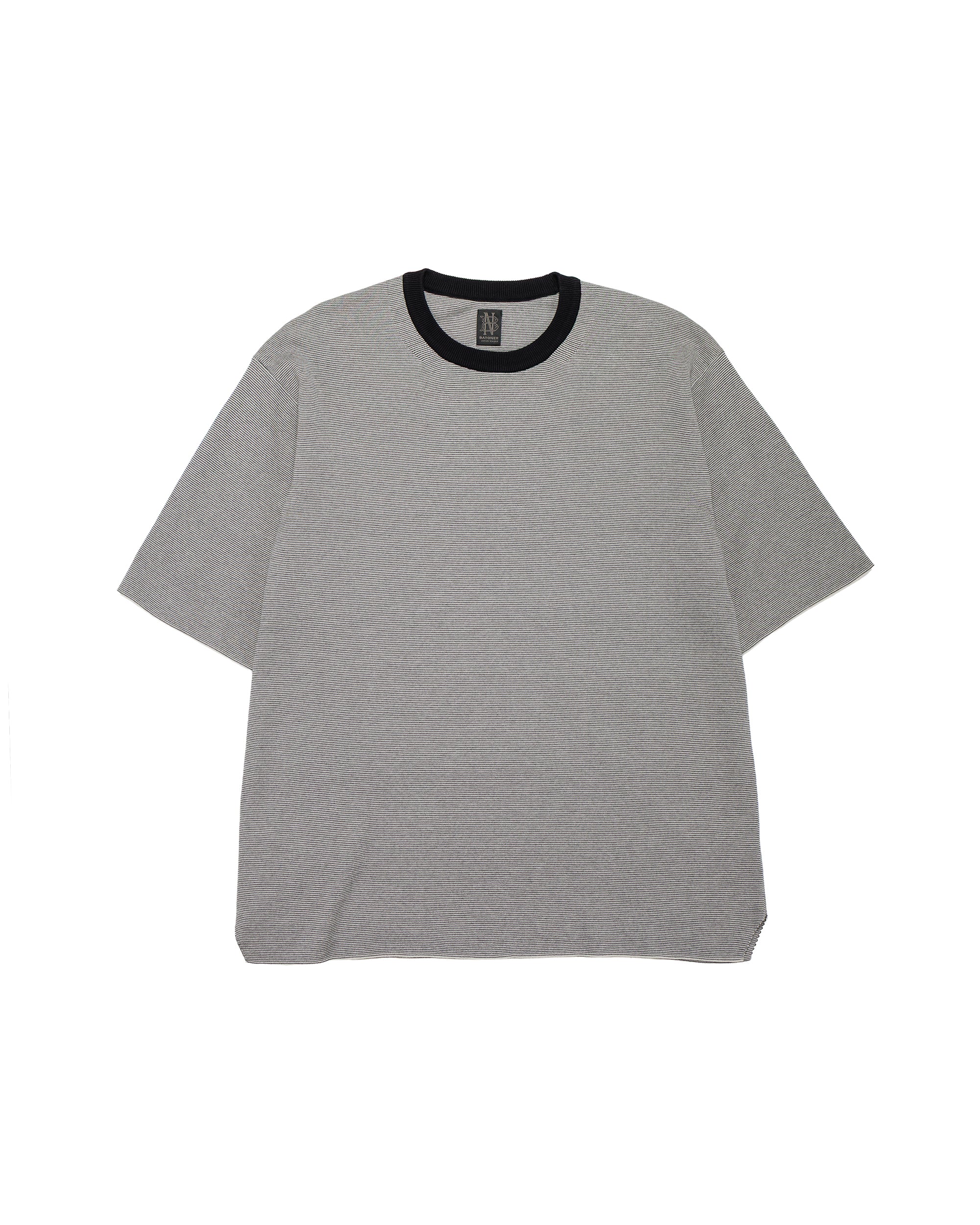 Batoner 32G Smooth Knit T-Shirt Ivory/Black
