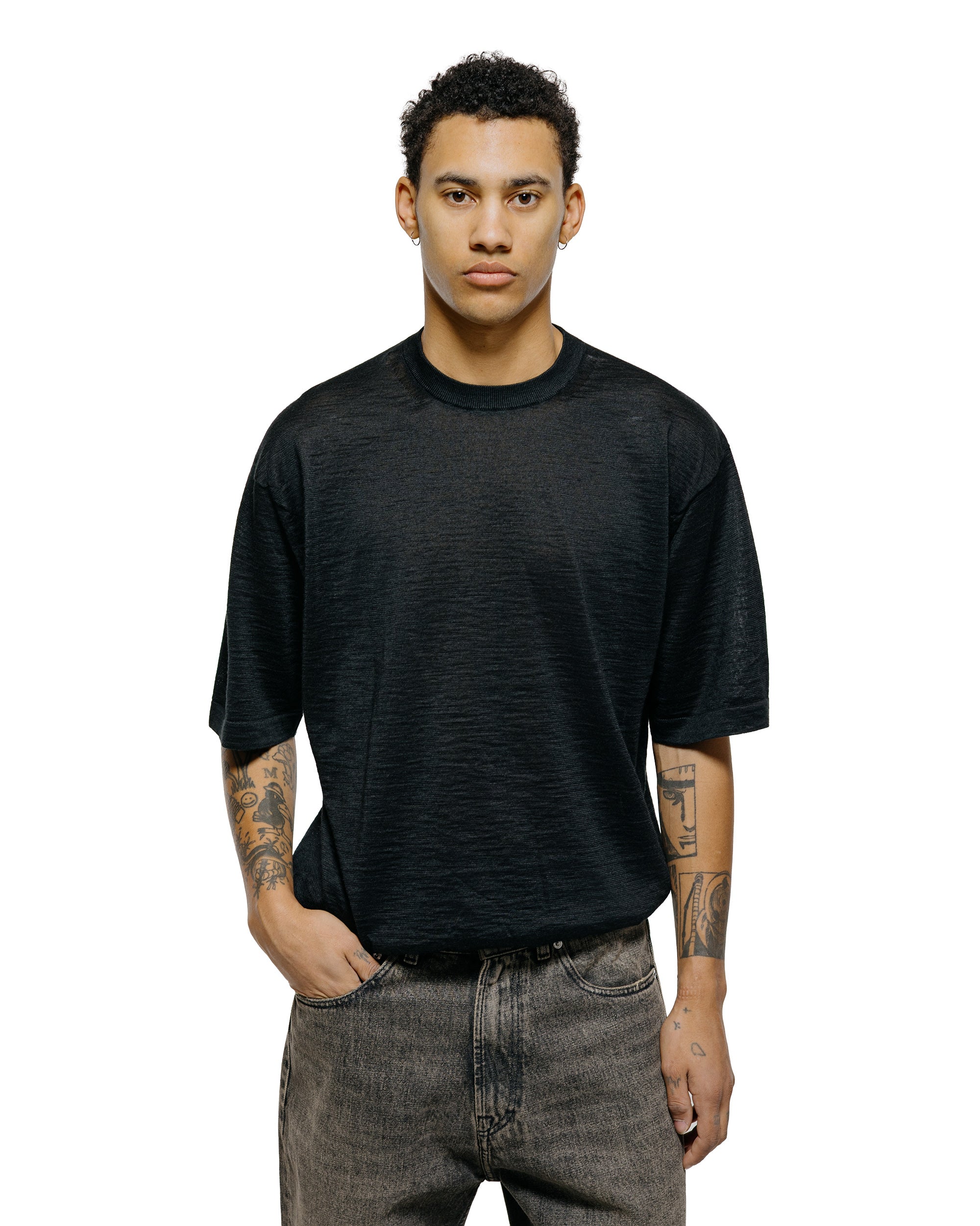 Batoner Solid Wool Rib Muffler Melange Gray