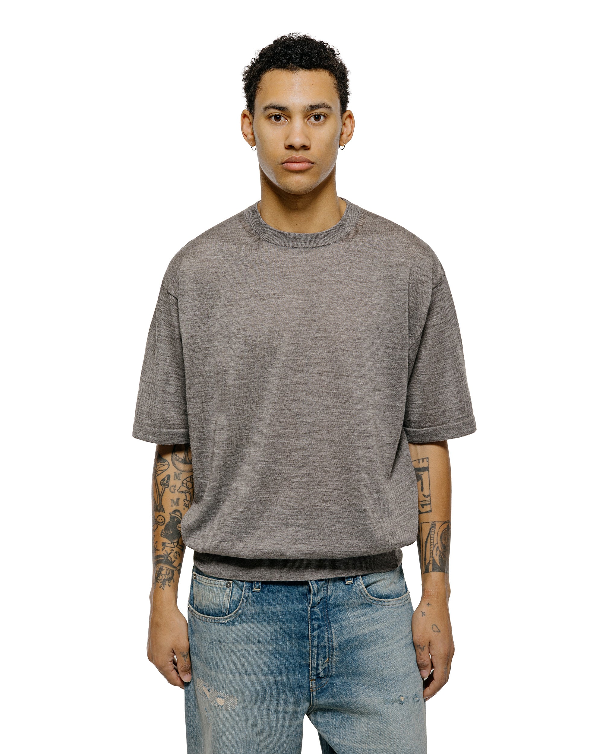 Batoner Choma Crew Neck S/S Greige