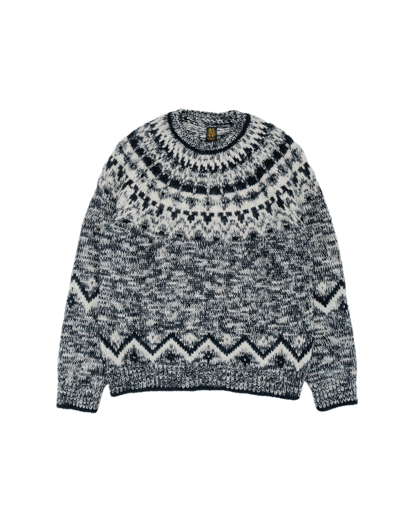 Batoner Mohair Nordic Crew Neck Black