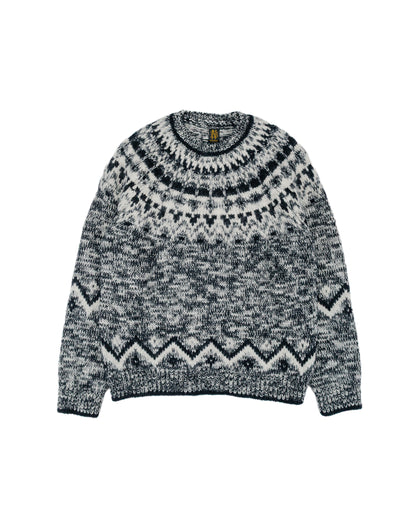 Batoner Mohair Nordic Crew Neck Black